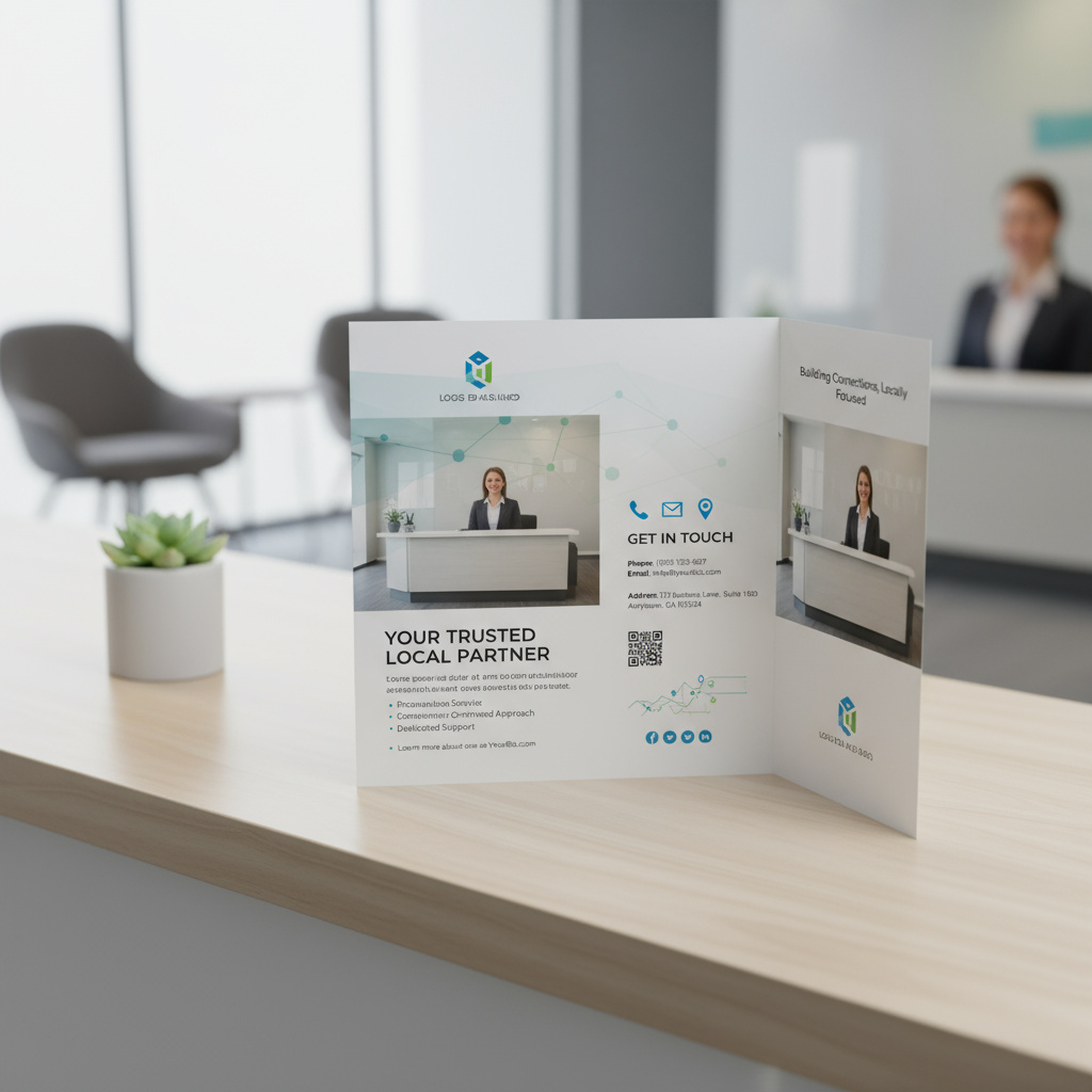 Brochure met contactgegevens